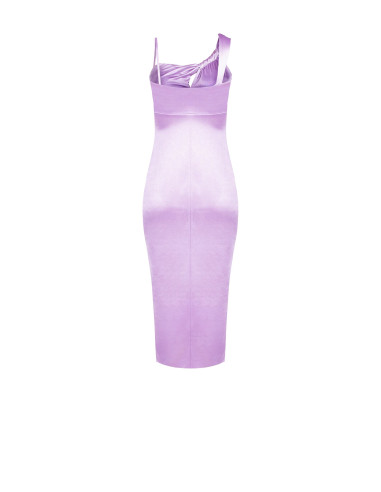 Shiny Knitted Sheath Dress With Cut-Out On Neckline Rinascimento