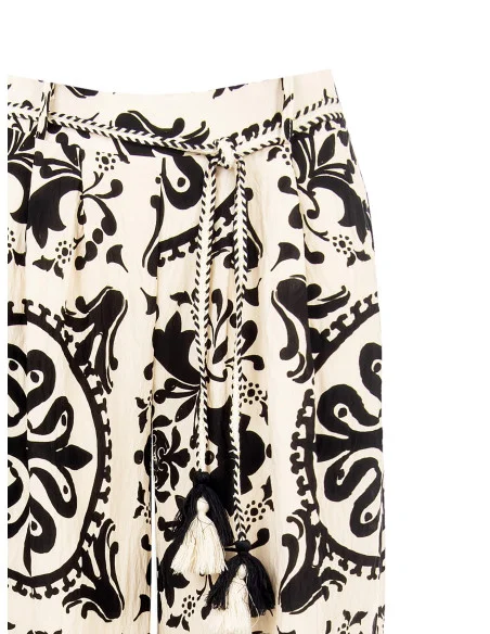Baggy Viscose Wrinkled Effect Trousers With Matching Elasticated Waistband Rinascimento
