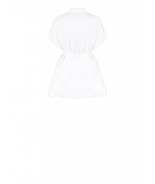 Short Bombshell Shirt Dress With Thin Belt Coordinated Rinascimento