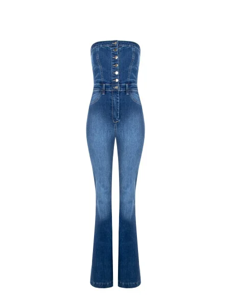 Tuta Intera A Zampa In Denim Rinascimento