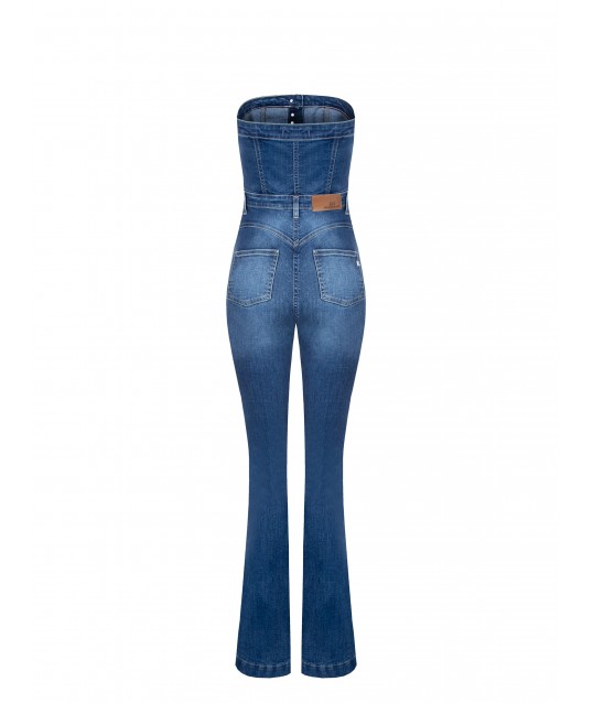 Tuta Intera A Zampa In Denim Rinascimento