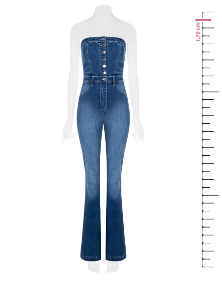Rinascimento - Salopette évasée en denim