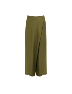 Pantaloni Palazzo Extra Larghi In Misto Viscosa E Lino Con Tasche Ed Elastico Dietro Rinascimento 2