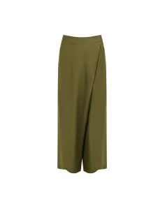 Pantaloni Palazzo Extra Larghi In Misto Viscosa E Lino Con Tasche Ed Elastico Dietro Rinascimento 2