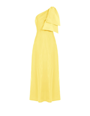 Robe longue en nylon à une épaule avec nœud Rinascimento
