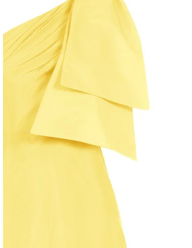 Abito Lungo Monospalla In Nylon Con Fiocco Rinascimento