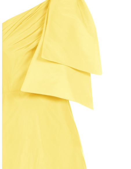 One-Shoulder Nylon Long Dress With Bow Rinascimento