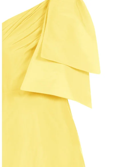 One-Shoulder Nylon Long Dress With Bow Rinascimento