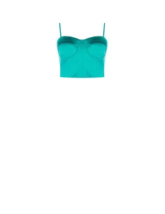 Satin Bustier Crop Top Rinascimento 2