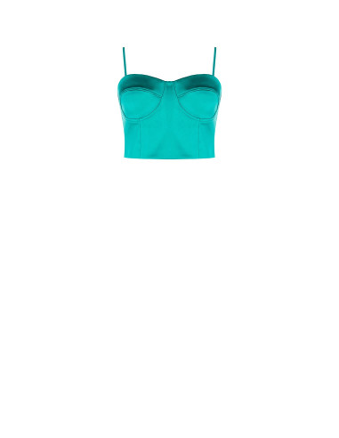 Satin Bustier Crop Top Rinascimento