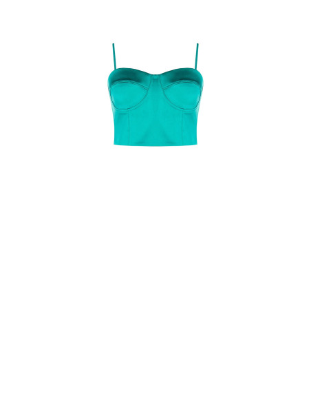 Bustier en satin Crop Top Rinascimento