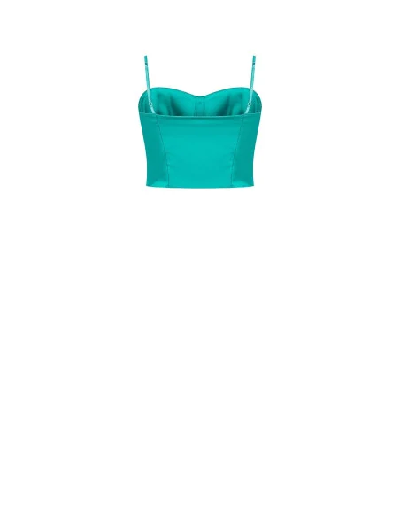 Satin Bustier Crop Top Rinascimento