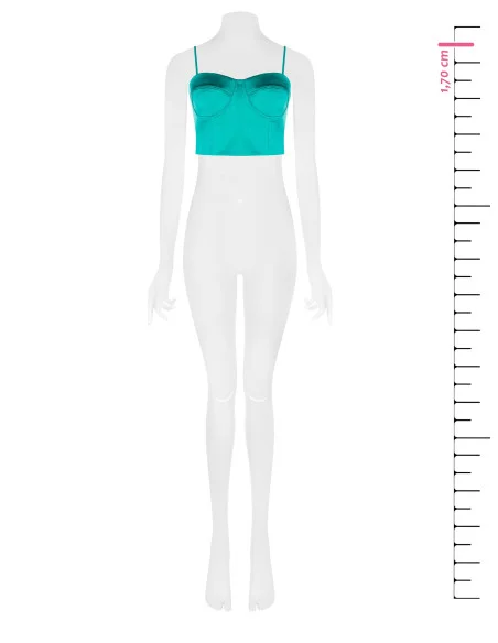 Satin Bustier Crop Top Rinascimento