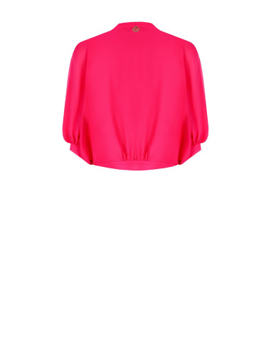 Georgette Wrap With Balloon Sleeves Rinascimento