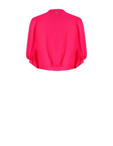 Georgette Wrap With Balloon Sleeves Rinascimento