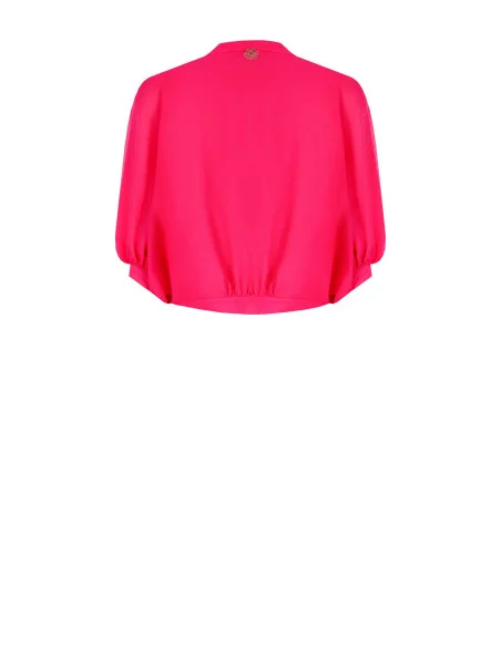 Georgette Wrap With Balloon Sleeves Rinascimento