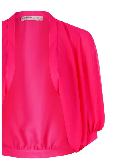 Georgette Wrap With Balloon Sleeves Rinascimento