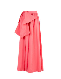 Gonna Lunga A Ruota In Nylon Con Maxi Fiocco Sul Fianco Rinascimento