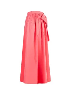 Jupe longue à roulettes en nylon avec nœud maxi à la hanche Rinascimento 2
