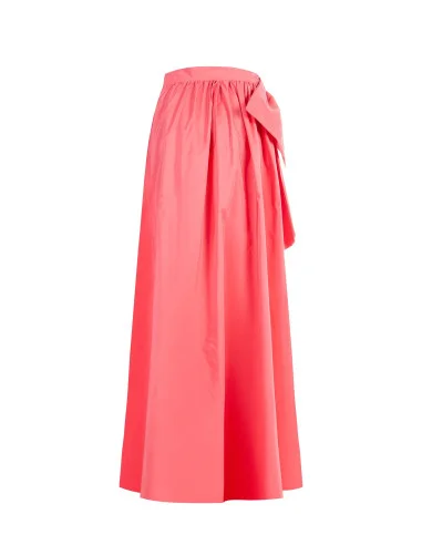 Wheeled Nylon Long Skirt With Maxi Bow At The Hip Rinascimento