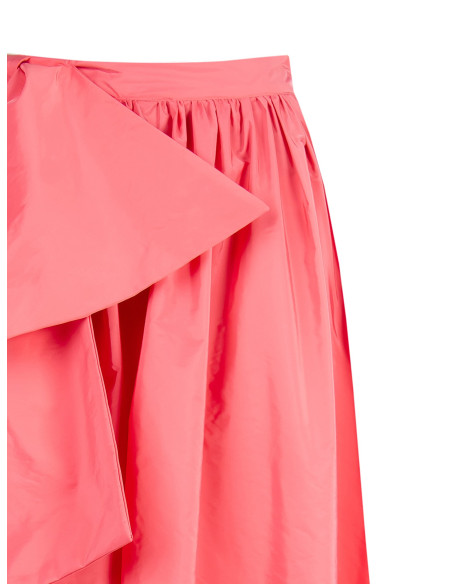 Wheeled Nylon Long Skirt With Maxi Bow At The Hip Rinascimento