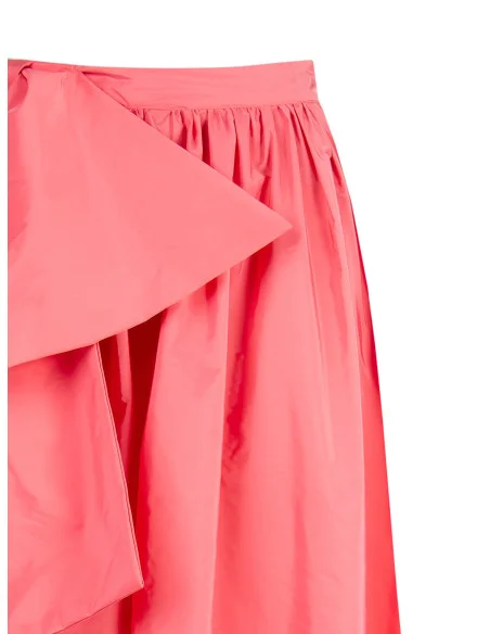 Wheeled Nylon Long Skirt With Maxi Bow At The Hip Rinascimento