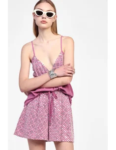 Shorts With Dixie Patterns And Belt