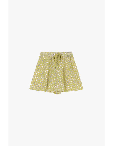Shorts With Dixie Patterns And Belt