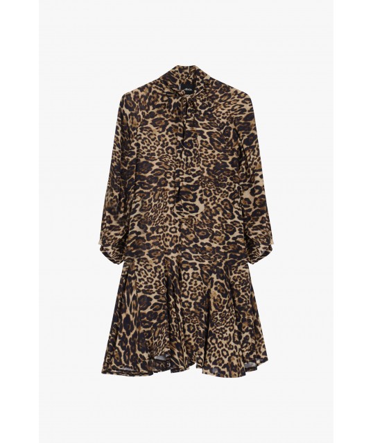 Dixie 3/4 Sleeve Spotted Short Dress