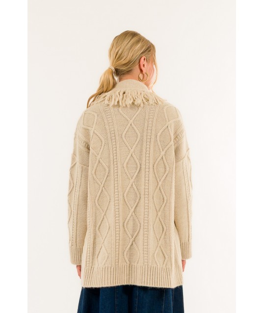 Kontatto - Cardigan à franges