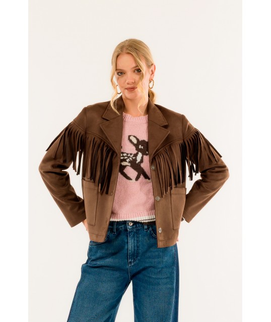 Kontatto Suede Fringe Jacket
