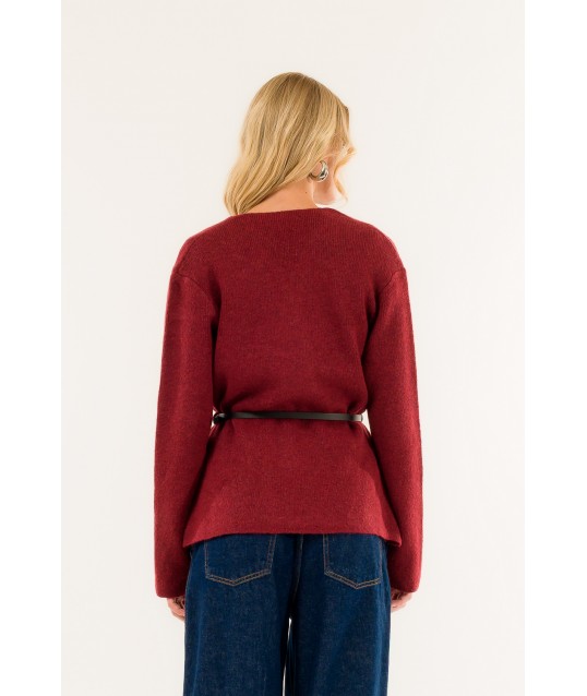 Cardigan Con Cintura Kontatto