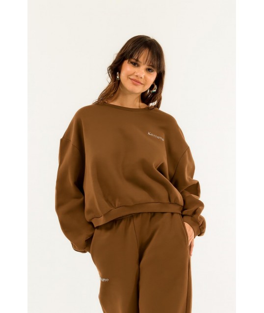 Sweatshirt Over Cropped Crew Neck Kontatto