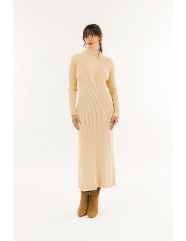 Kontatto Ribbed Turtleneck Dress