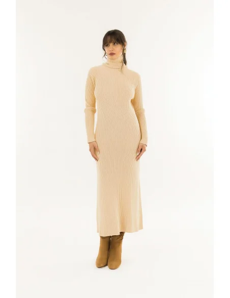 Kontatto Ribbed Turtleneck Dress