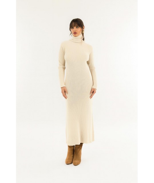 Kontatto Ribbed Turtleneck Dress