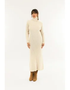 Kontatto Ribbed Turtleneck Dress 2