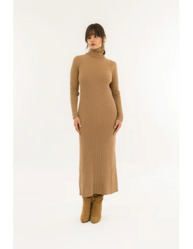 Kontatto Ribbed Turtleneck Dress