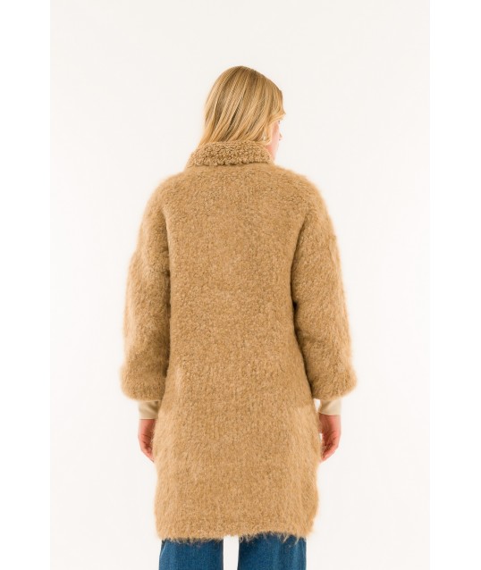 Kontatto buttoned lapel coat