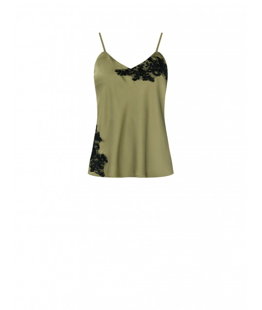 Top plissé en satin avec détails en dentelle Rinascimento