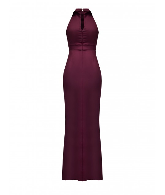 Robe longue en satin sur pattes d'éléphant Rinascimento