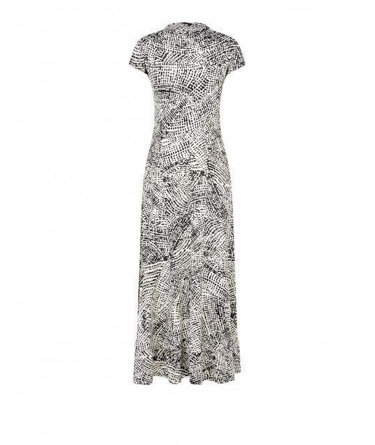 Fitted Long Dress with Bottom Ruffle Rinascimento