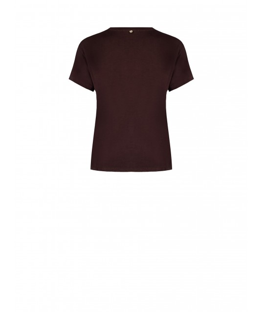 T-Shirt Regular In Cotone Con Slogan Ricamato Crema Lato Cuore Rinascimento