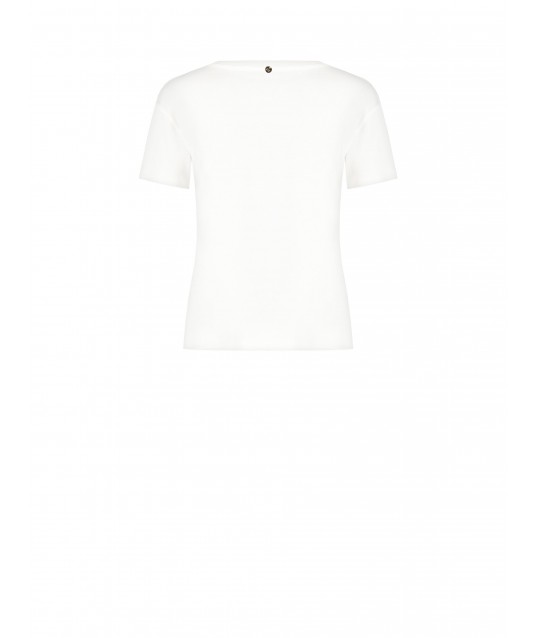 Regular Cotton T-Shirt With Sunday Print And Laminated Details Rinascimento