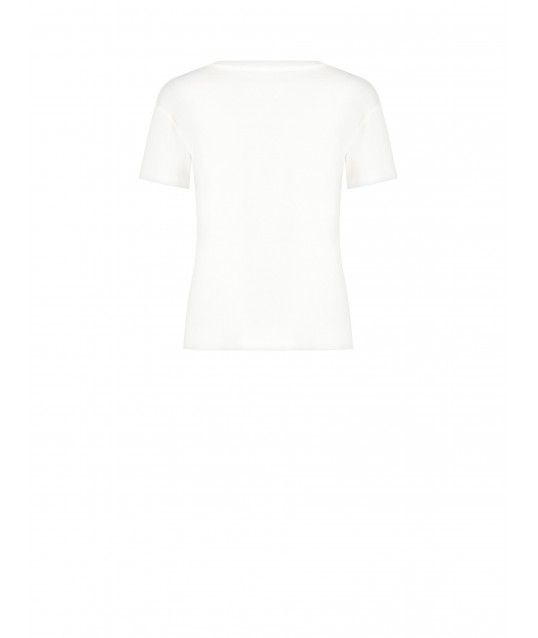 T-Shirt régulier en coton avec slogan pailleté Rinascimento