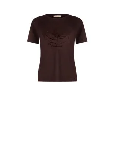 Rinascimento - T-shirt régulier en coton imprimé fleurs