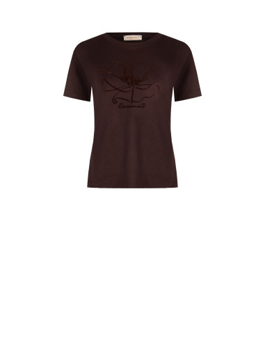 Rinascimento - T-shirt régulier en coton imprimé fleurs
