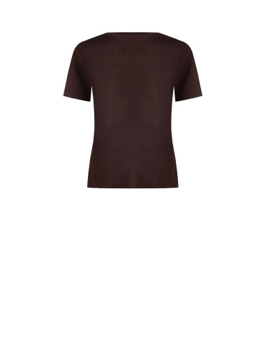 T-Shirt Regular In Cotone Con Stampa Fiore Floccato Rinascimento