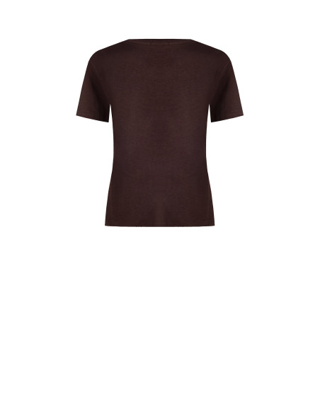T-Shirt Regular In Cotone Con Stampa Fiore Floccato Rinascimento