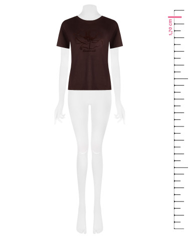 T-Shirt Regular In Cotone Con Stampa Fiore Floccato Rinascimento